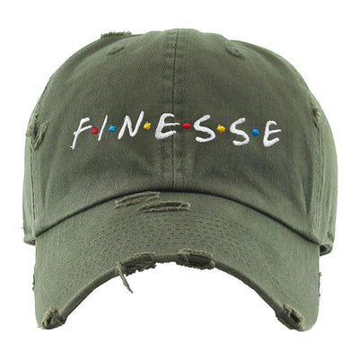 Finesse Vintage Dad Hat - Olive - Dad Hats