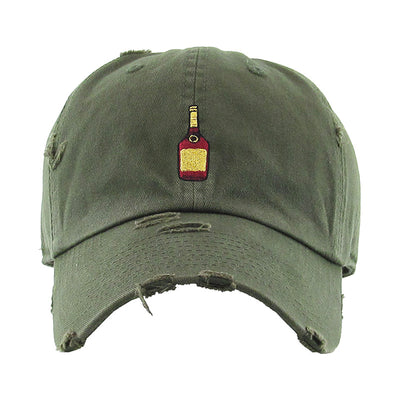 Henny Bottle Vintage Dad Hat - Olive - Dad Hats