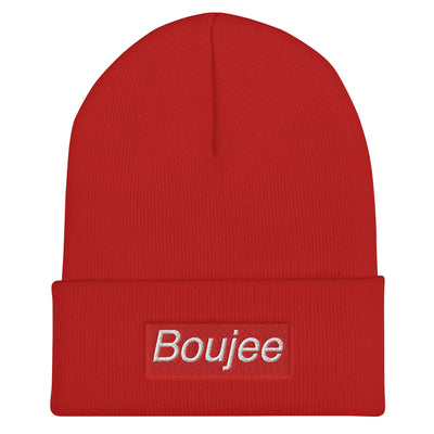 Boujee Cuffed Beanie - Red