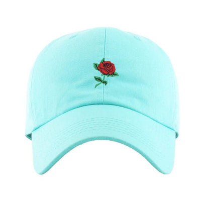 Rose Dad Hat - Baby Blue - Dad Hats